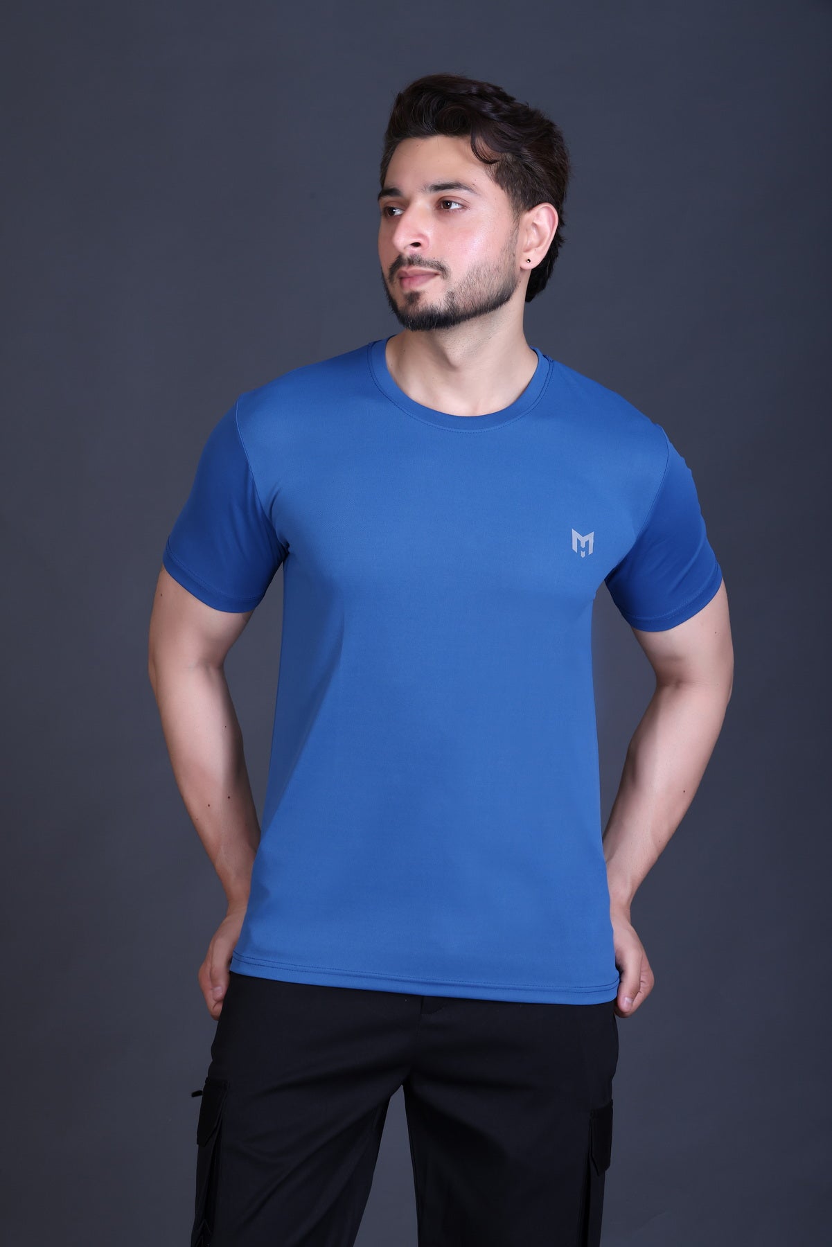 ManHood Men's Polyester Lightweight Sports Gym Tshirt