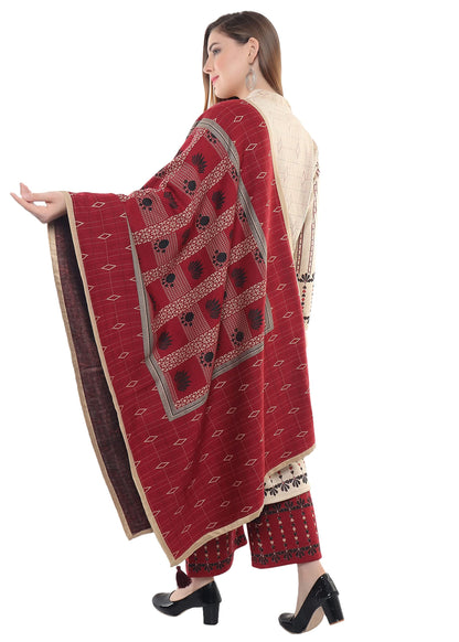 Chic Beige Kurta Plazzo with Dupatta Set