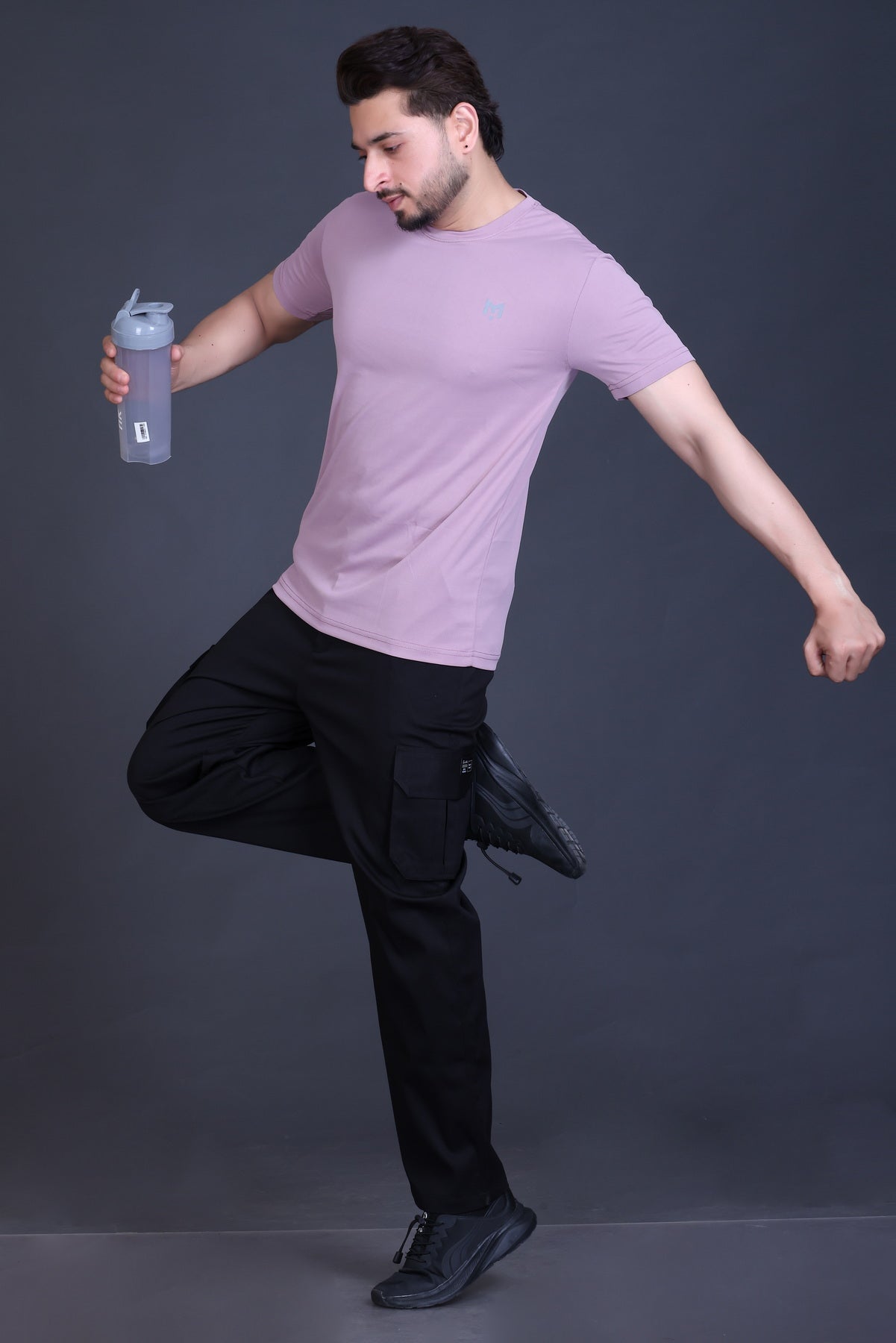 ManHood Men's Polyester Lightweight Sports Gym Tshirt