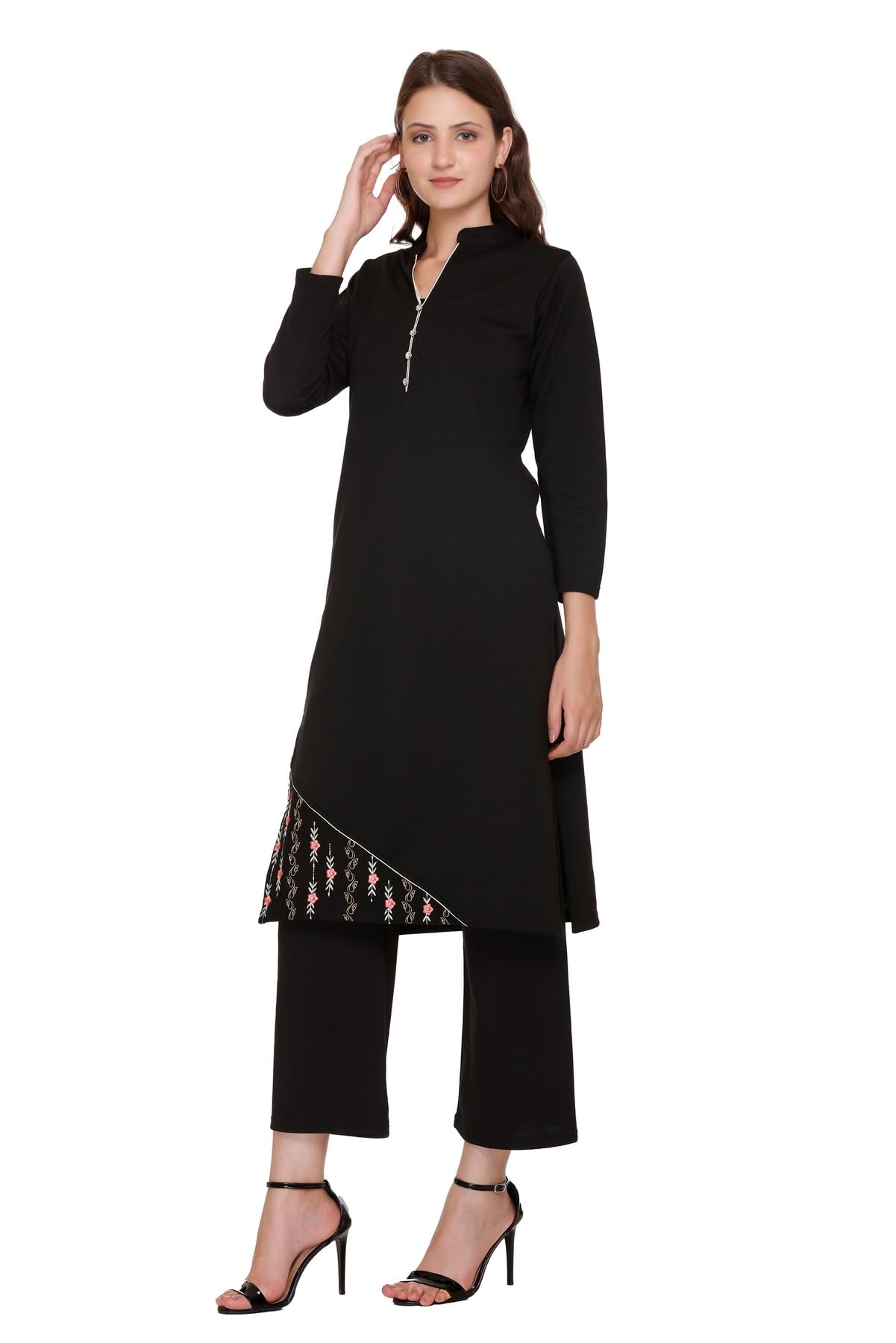 Elegant Black Kurta Plazzo with Dupatta Set