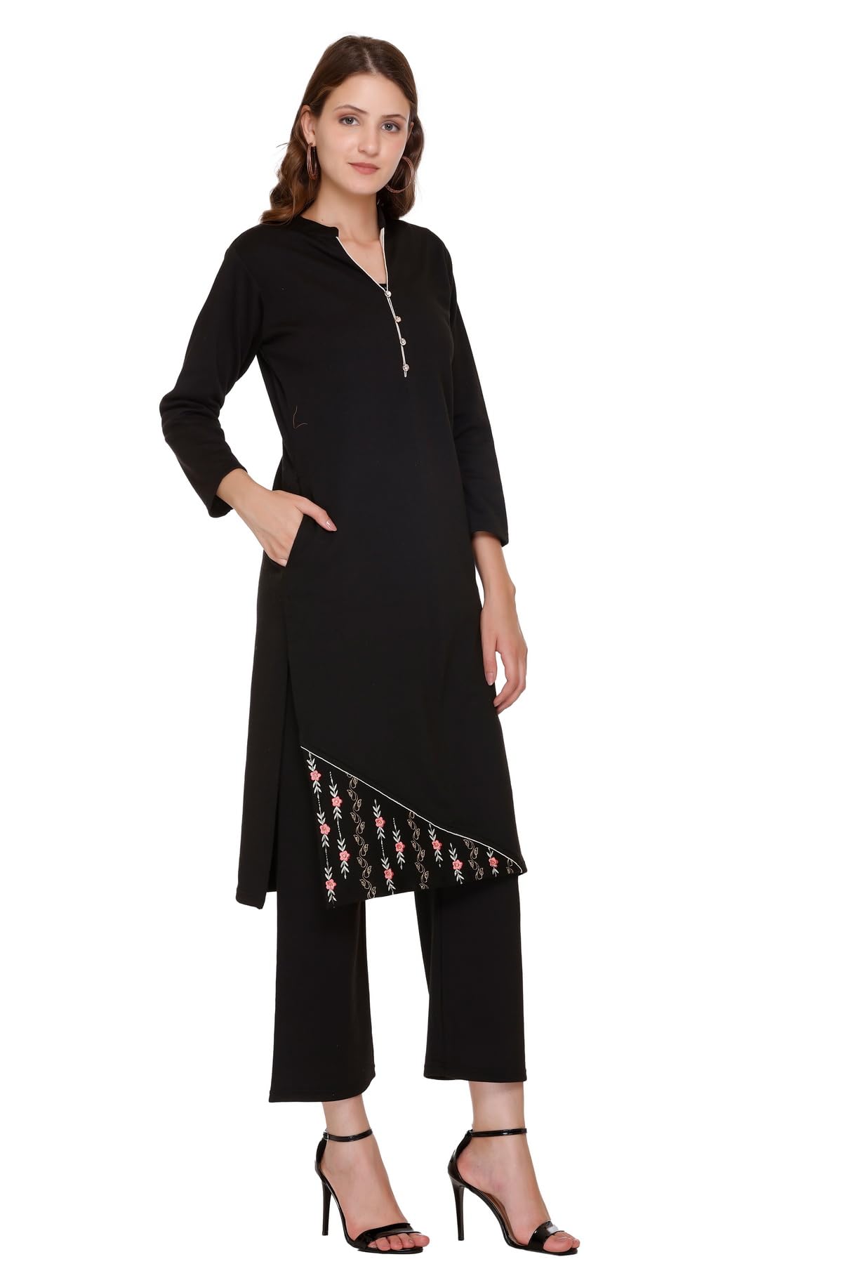 Elegant Black Kurta Plazzo with Dupatta Set