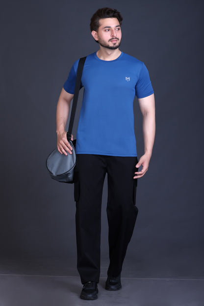 ManHood Men's Polyester Lightweight Sports Gym Tshirt