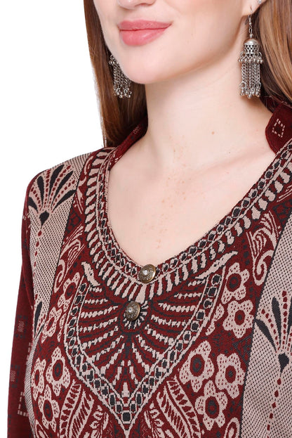 Kurta Plazzo Set – Burgundy