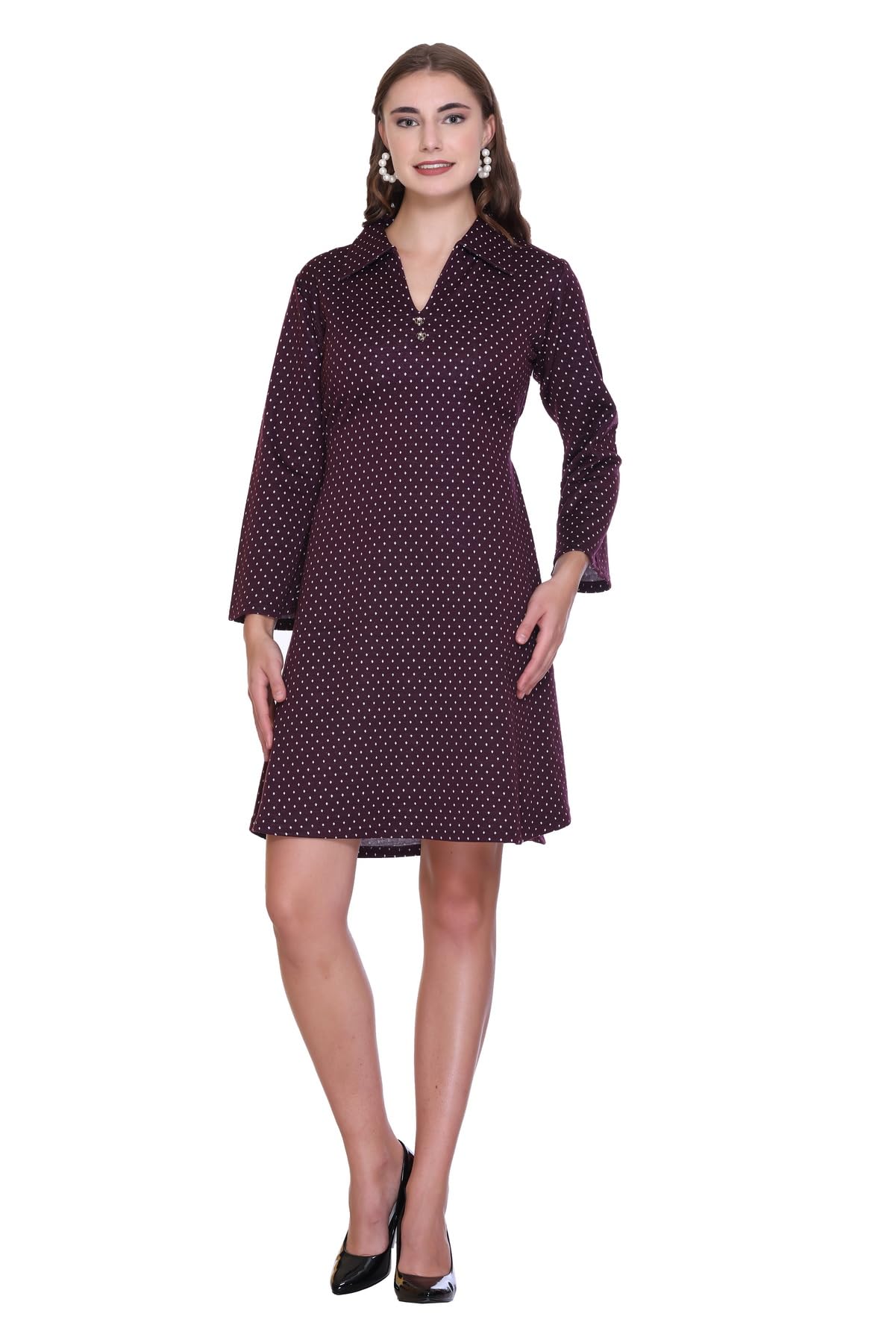 Winter Bell Sleeve Frock Kurti for Women