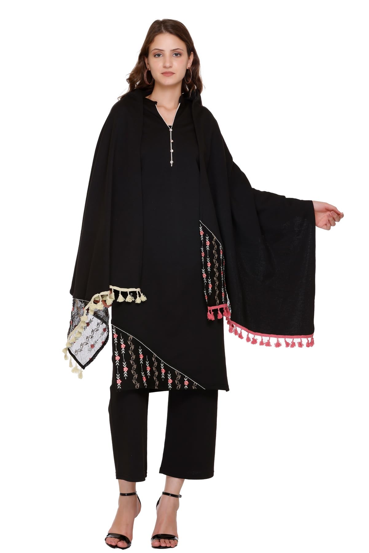 Elegant Black Kurta Plazzo with Dupatta Set