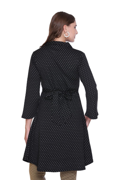 Winter Bell Sleeve Frock Kurti for Women