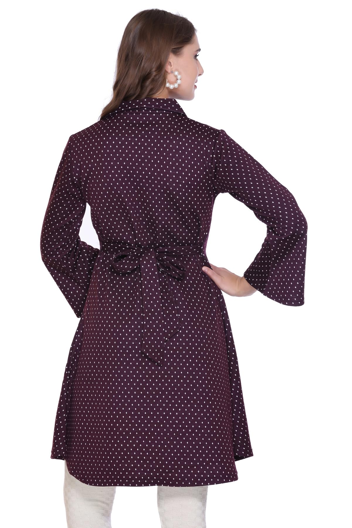Winter Bell Sleeve Frock Kurti for Women