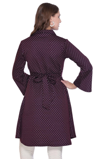 Winter Bell Sleeve Frock Kurti for Women
